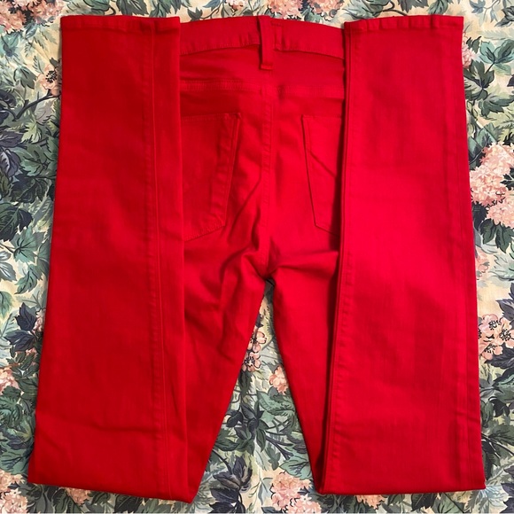 HUDSON Jeans Holiday Red Colette Midrise Skinny Size 27 Waist 28” Inseam 31.5”. - Picture 4 of 10